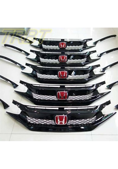 Honda Civic Fc5 Typer Ön Panjur ve Far Kaşları Siyah