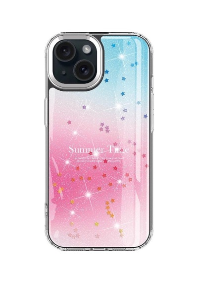 Apple Uyumlu iPhone 13 Kılıf Simli Desenli Parlak Zore Task Kapak