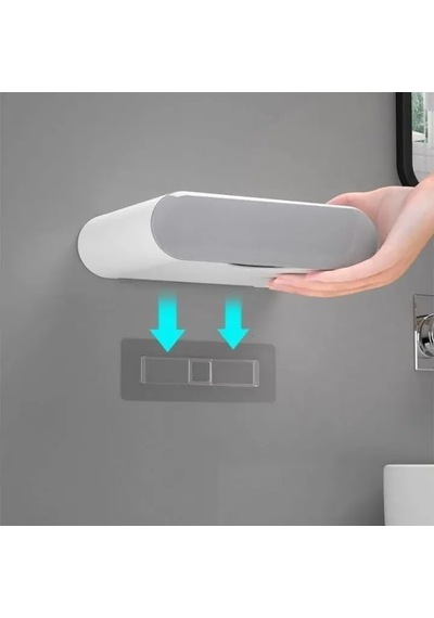 Tr 2 Adet Su Hazneli Katı Sabunluk Seti Duvara Yapışan, Çekmeceli Drenaj Tasarım Banyo & Mutfak Kullanı Genel