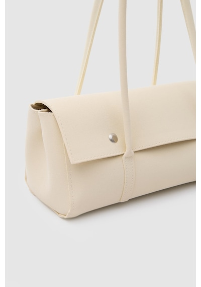 Shule Bags Mari Vintage Baget Çanta Butter Yellow Krem