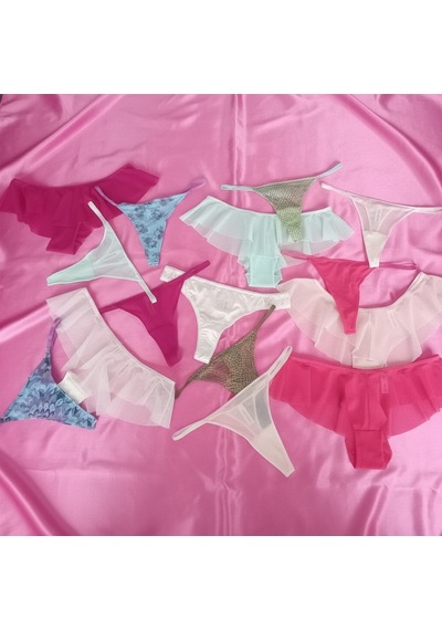 Bonbon Kadın Pamuklu 10'lu Paket Karışık Renk Hipster String Tanga Checky Brazilya Külot Bb2472 Renkli