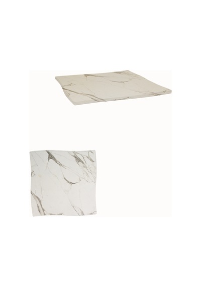Wermodin Masa Tablası Dalgalı Kare 67x67 Cm - Afyon Mermer Çok Renkli