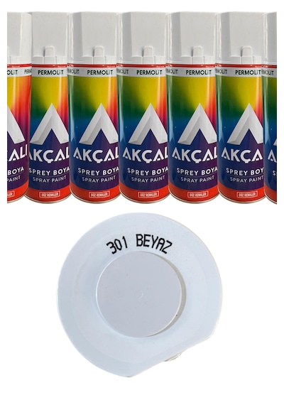 Sprey Boya Akçalı Alüminyum,ahşap,plastik,demir,metal Sprey Boyama 400 Ml 301 Beyaz