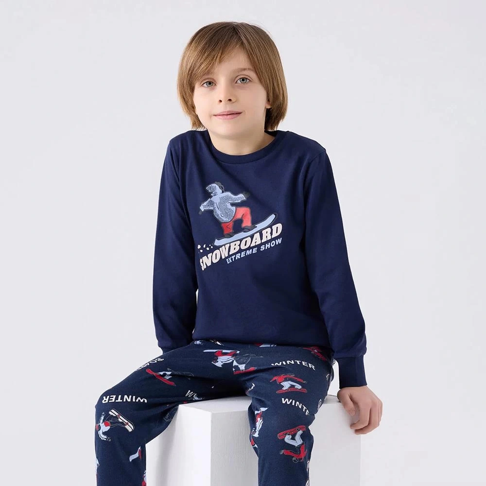 Rolypoly Rp3435c Erkek Çocuk Kışlık Pijama Takım Lacivert