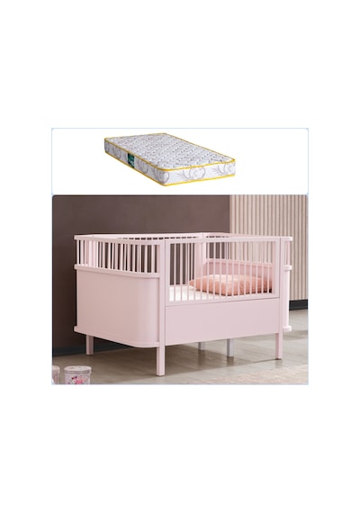 Mdf Beşik 130x90 Trend Büyüyen Beşik Pembe + 1 Comfort Yatak Pembe Mdf Beşik 130x90 Trend Büyüyen Beşik Pembe + 1 Comfort Yatak Pembe