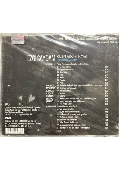 Plak Değildir Cd Dir Cd Ezgi Saydam Kadın Aşkı Ve Hayatı Mezzo