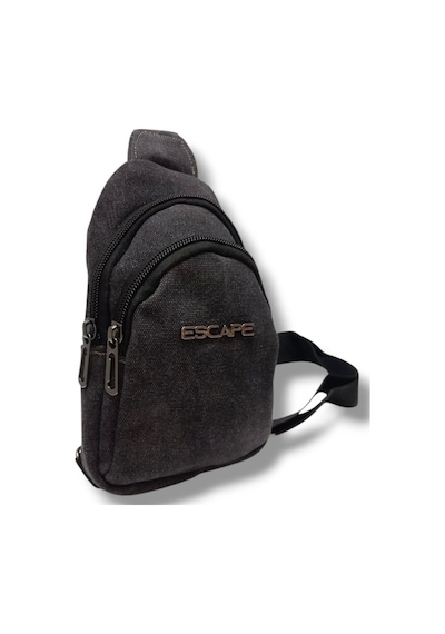 Escape 3530-25 Kanvas Kumaş Büyük Boy Askılı Çapraz Çanta Siyah