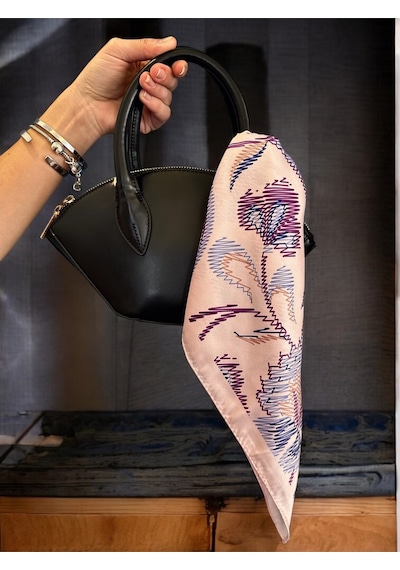Çiçek Çizim Desen Bandana/fular Çok Renkli