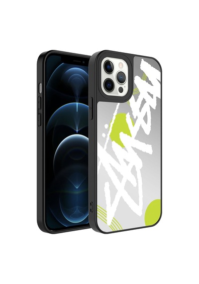 Apple Uyumlu iPhone 12 Pro Kılıf Aynalı Desenli Kamera Korumalı Parlak Zore Mirror Kapak