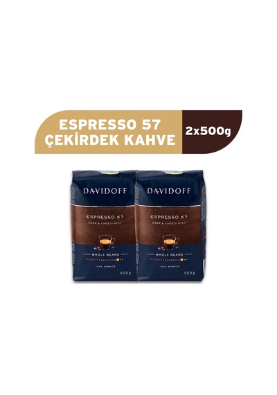 Davidoff Cafe Espresso 57 Çekirdek Kahve 2x500 G
