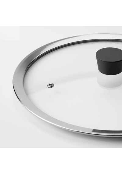 Ikea Klockren Cam Tencere Kapağı 29 Cm Krom - Şeffaf 1 Adet Şeffaf - Gri