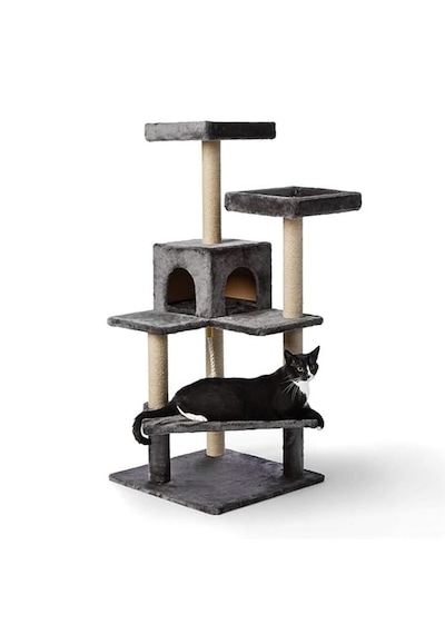 Amazon Çok Katlı Kedi Tırmalama Evi Ve Oyun Platformu Dayanıklı Jüt İpli, Geniş Dinlenme Alanlı Kedi Ağacı
