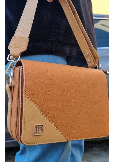 Just Polo Taba Orta Boy 4 Bölmeli Iki Askılı Kadın El & Omuz Çantası 26x17cm Mh5007 Beyaz