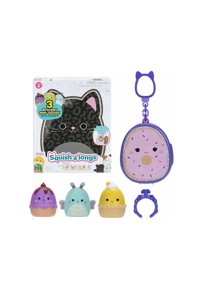 3 Adet Squish-a-longs 3 Figür + Yüzük Çantalı Sürpriz Paket Seri 2