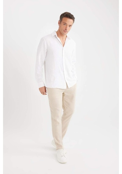 DeFacto Yazlık Jogger Keten Düz Paça Pantolon D7542AX25SPBG737