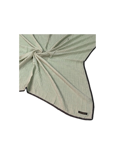 Mim Eşarp Mısırlı Eşarpları Biyeli Müslin Düz Renk Eşarp 100x100cm Ekru - Gri