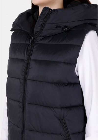 Colin's Colins Regular Fit Kapüşonlu Fermuarlı Astarlı Suya Dayanıklı Kadın Siyah Yelek Cl1072351 Cl1072351 Q1.v1 Blk Siyah