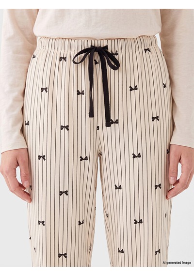 Lcw Dream Siyah Beli Lastikli Kadın Pijama Altı 2'li