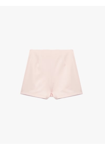 Koton Fiyonklu Pile Detaylı Şort Etek Pembe 6skg70083aw Gül