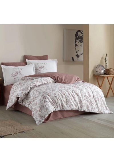 Çift Kişilik Ranforce Nev Takımı Calvina Kahve - Cole-456661 Renkli