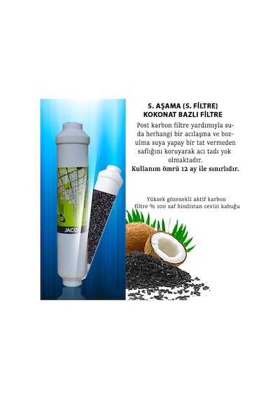 Açık Kasa Su Arıtma Cihazı 5 Aşama Çift Karbonlu Vontron Membranl