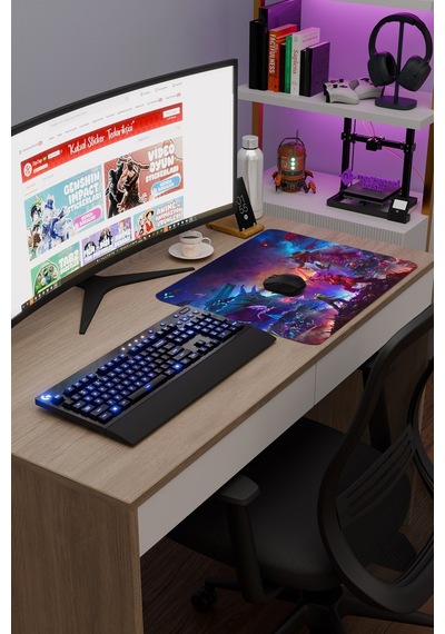 Doom Kaymaz Dikişli Kauçuk Oyuncu Mousepad V3 - 48x40 Xl Gaming Mouse Pad Fare Altlığı