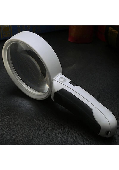 UpWay 5X Optik Büyüteç LED Işık Aydınlatma Çift Katman 80mm Mercekli