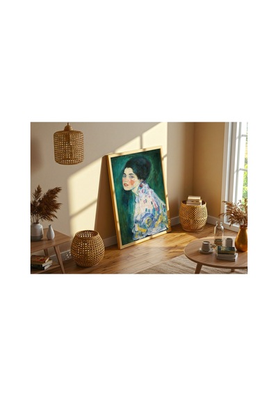Klimt Bir Kadının Portresi Çerçevesiz Poster 30x42 Cm A3 Tablo Art Nouveau Duvar Dekoru