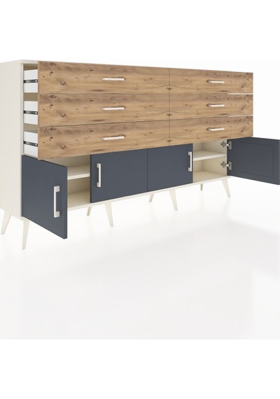 Arges Konsol 2 Raflı 6 Çekmeceli 4 Kapaklı 176x30x99 Aytaşı-antra Aytaşı-antrasit/çam Arges Konsol 2 Raflı 6 Çekmeceli 4 Kapaklı 176x30x99 Aytaşı-antra Aytaşı-antrasit/çam