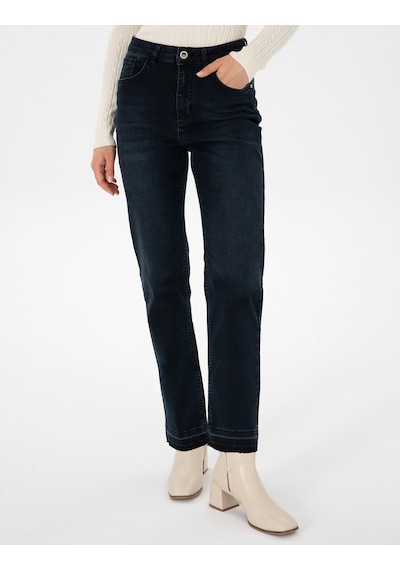 Pierre Cardin Kadın Koyu Mavi Pantolon Jean 50308408-vr032 Koyu Mavi
