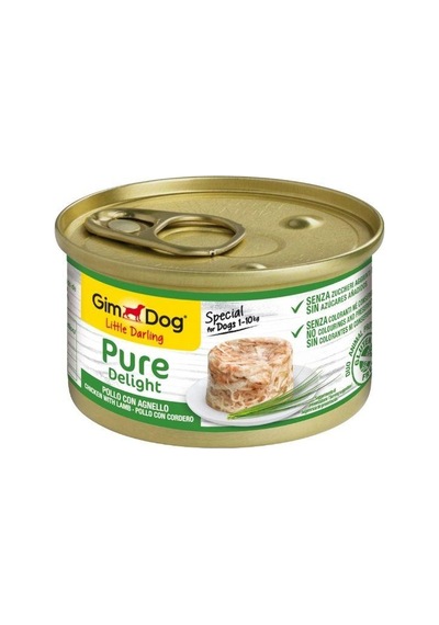 Gimdog Pure Delight Tavuklu Ve Kuzulu Yetişkin Köpek Konservesi 150 Gr
