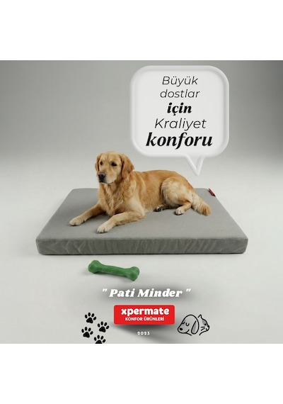 Xpermate Büyük Irk Köpek Yatağı Fermuarlı Yıkanabilir Su İtici Evcil Hayvan Yatağı Pati Minder 80 x 120 CM