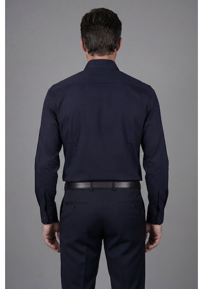 Bisse Modern Fit Klasik Yaka Lacivert Cepsiz Erkek Gömlek Gmkls4kc242058 D39