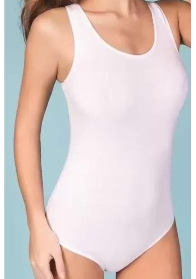 6 Adet Anıt Bayan Likralı Sporcu Çıtçıtlı Body 4060 Beyaz