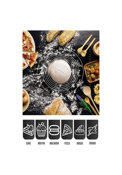 Hamur Matı Açma Silikon Silpat  Hamur Açma Pasta Fırın Hamur Matı