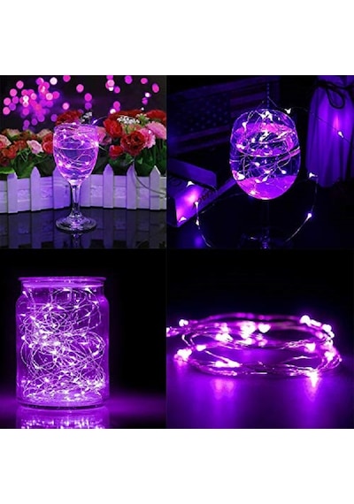 Purple Christmas Led Light 2 Metre Mor Pilli Led Işık Noel Işığı Parlak Peri Led Işık