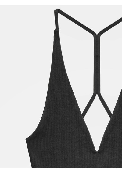 Dilvin 21175 Halter Yaka Bodysuit-siyah