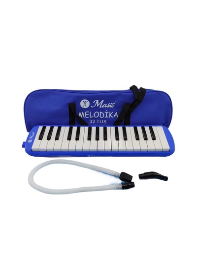 32 Tuşlu Melodika Mavi Gri