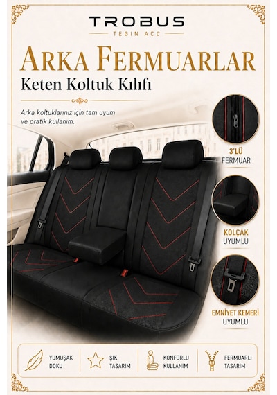 Mitsubishi Space Star 2013-2018 Uyumlu Leosport Serisi Siyah Kırmızı Oto Koltuk Kılıfı