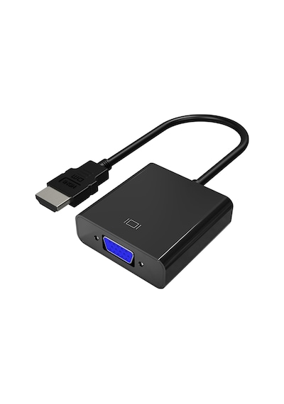 Chb021 Hdmı To Vga Çevirici Dönüştürücü 3.5mm Aux Ses Destekli Çıkış