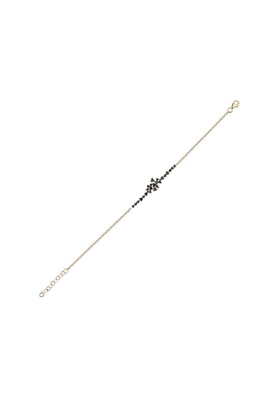 14 Ayar Altın 0.59 Karat Siyah Pırlantalı Üzüm Salkımı Bileklik Rose Gold