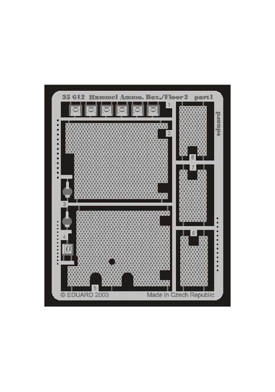 Eduard 35612 1/35 Ölçek, Hummel Ammo. Box/floor 2 Maket D
