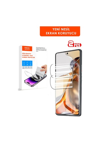 Redmi Turbo 3 2 Adet Kırılmaz Cam Özel Kesim Hydrogel Film