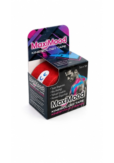 Maximood Kinesiyoloji Bandı 5cm X 5m - Kırmızı