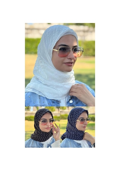 Aldaıyr 3 Adet - Jakarlı Caz Eşarp 120 X120 Pamuk Çok Renklig3-6