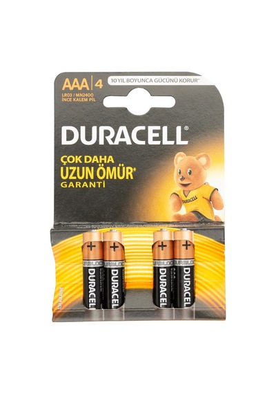 Duracell Aaa İnce Kalem Pil 4'lü Ultra Alkalin Uzun Ömürlü 3'li Ekonomik Paket - 3 Adet Tarı