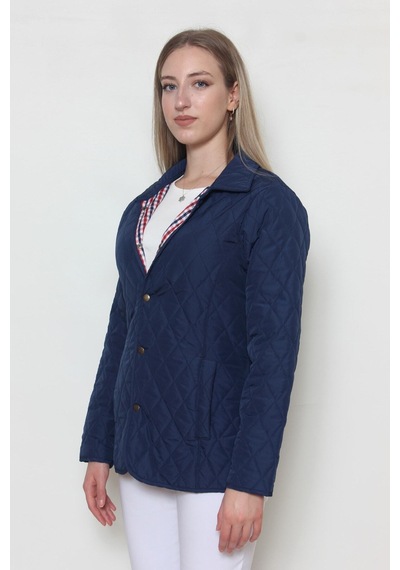 CottonCool Kadın Kapitone Mont Lacivert