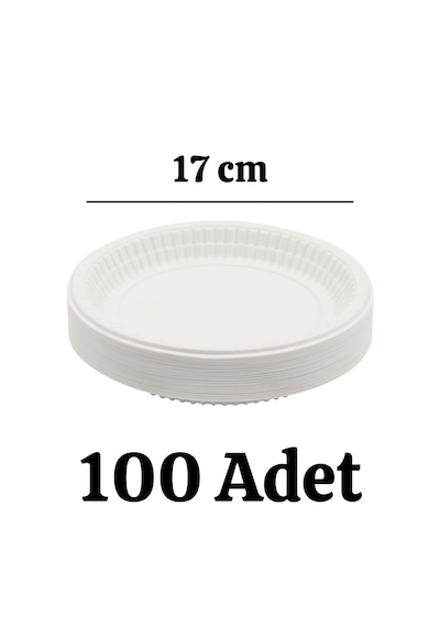 Plastik Tabak 17 Cm Kullan At Beyaz Tabak