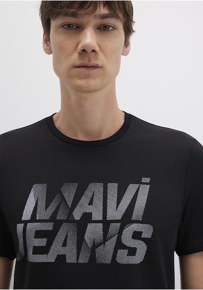 Mavi - Mavi Logo Baskılı Siyah Tişört 0610260-900 Siyah