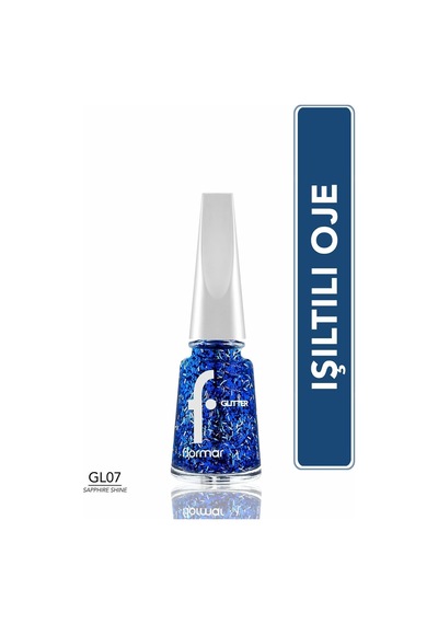 Flormar Glitter Yarı Transparan Parlak Bitişli Simli Oje GL07